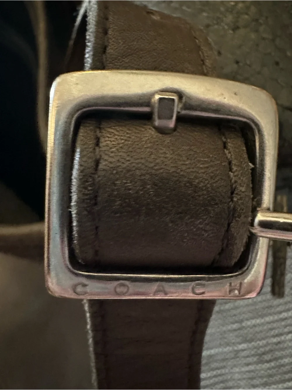 Vintage 1999 Coach Ergo Zip Crossbody Bag Black/Brown Leather - Style 9146 - Picture 7 of 9